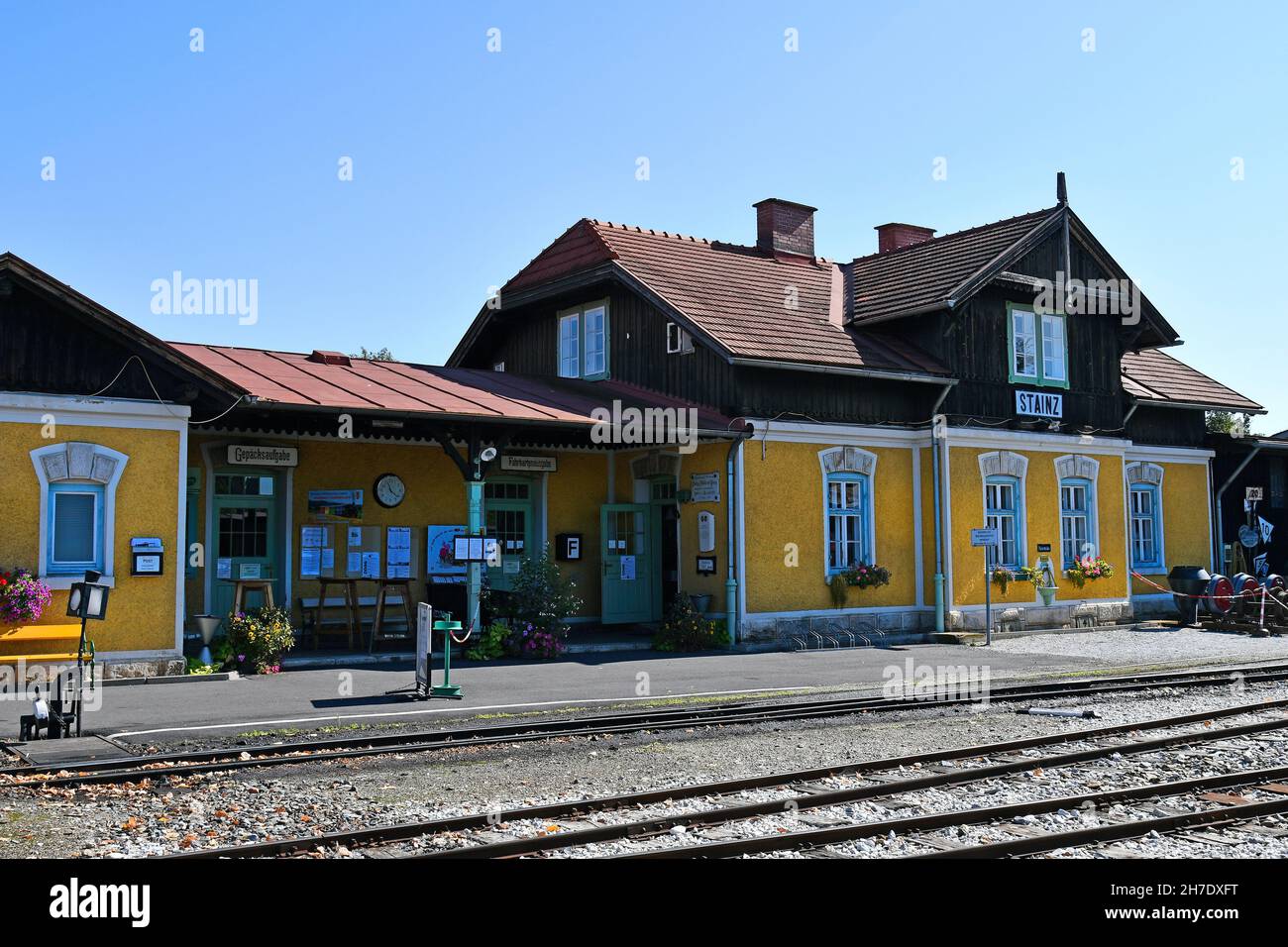 Stain Train Stainz, Austria - September 23, 2021: Railway station Stainz of the ...