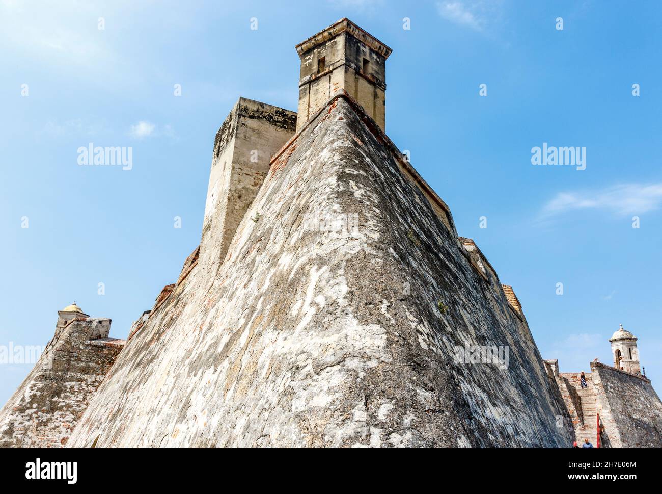 The Castillo San Felipe de Barajas is a fortress in the city of Cartagena, Colombia, South America. Stock Photo