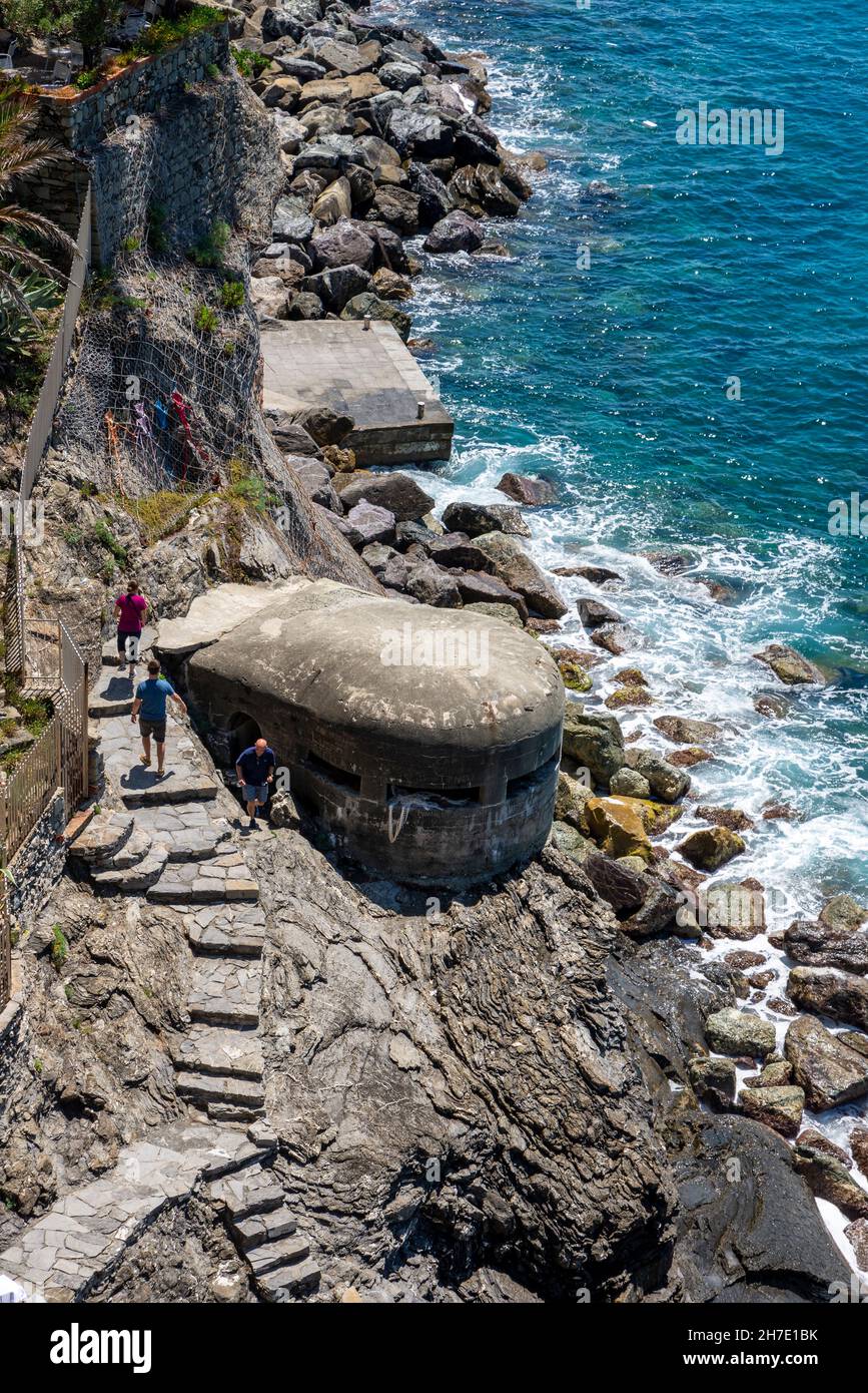World War 2 Bunker Monterosso Al Mare Cinque Terre Italy Stock Photo World War 2 Bunker Monterosso Al Mare Cinque Terre Italy Stock Photo