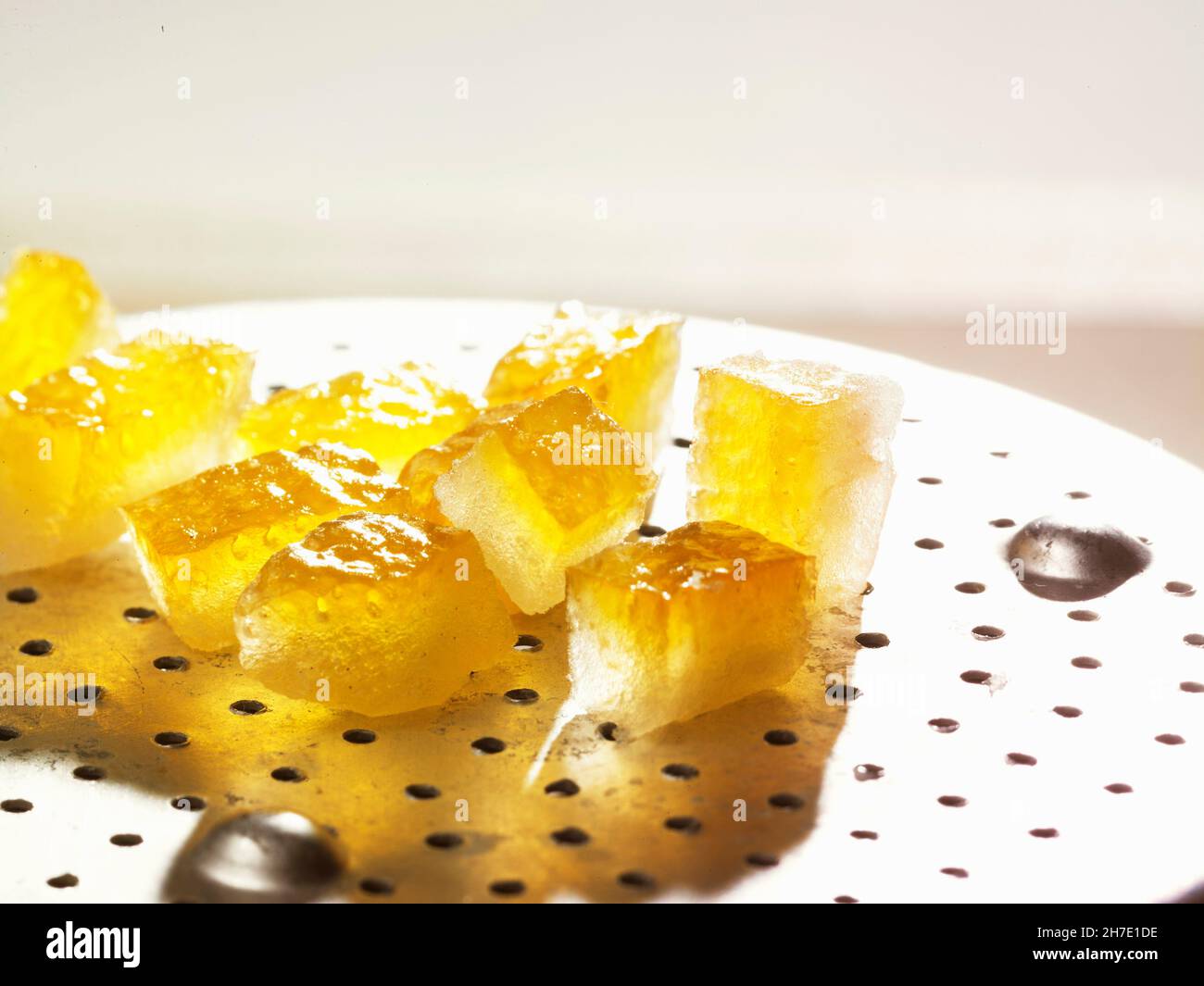Candied orange peel cubes Stock Photo Alamy