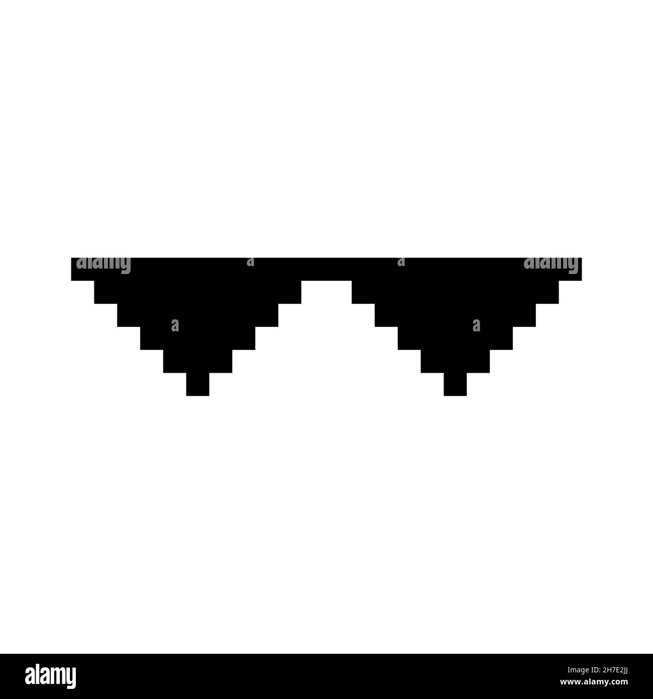 Meme pixel glasses icon. Thug life symbol. Logo design element Stock Vector
