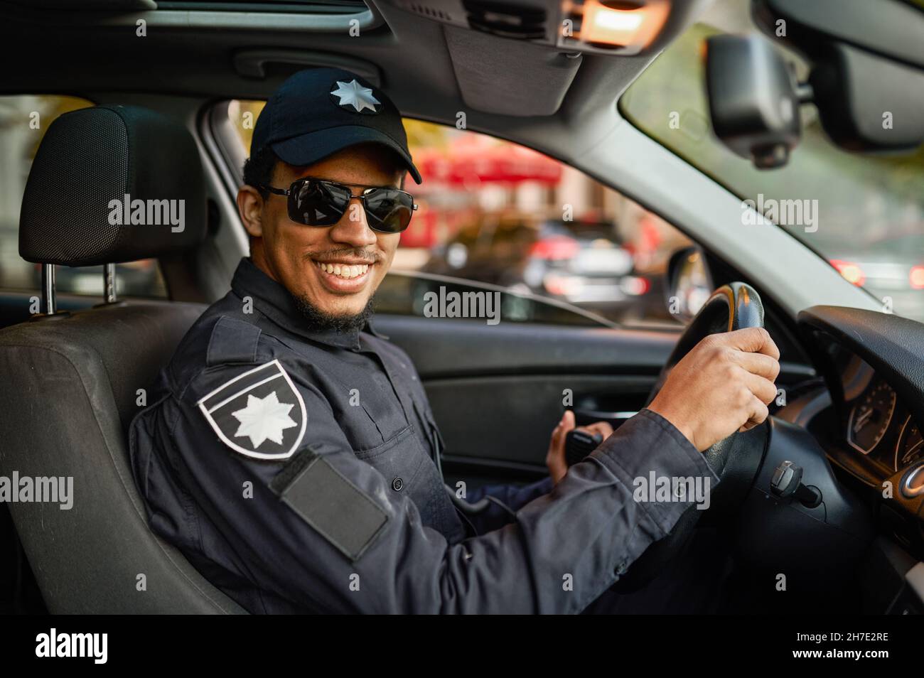 Police officer portrait with car hi-res stock photography and images ...