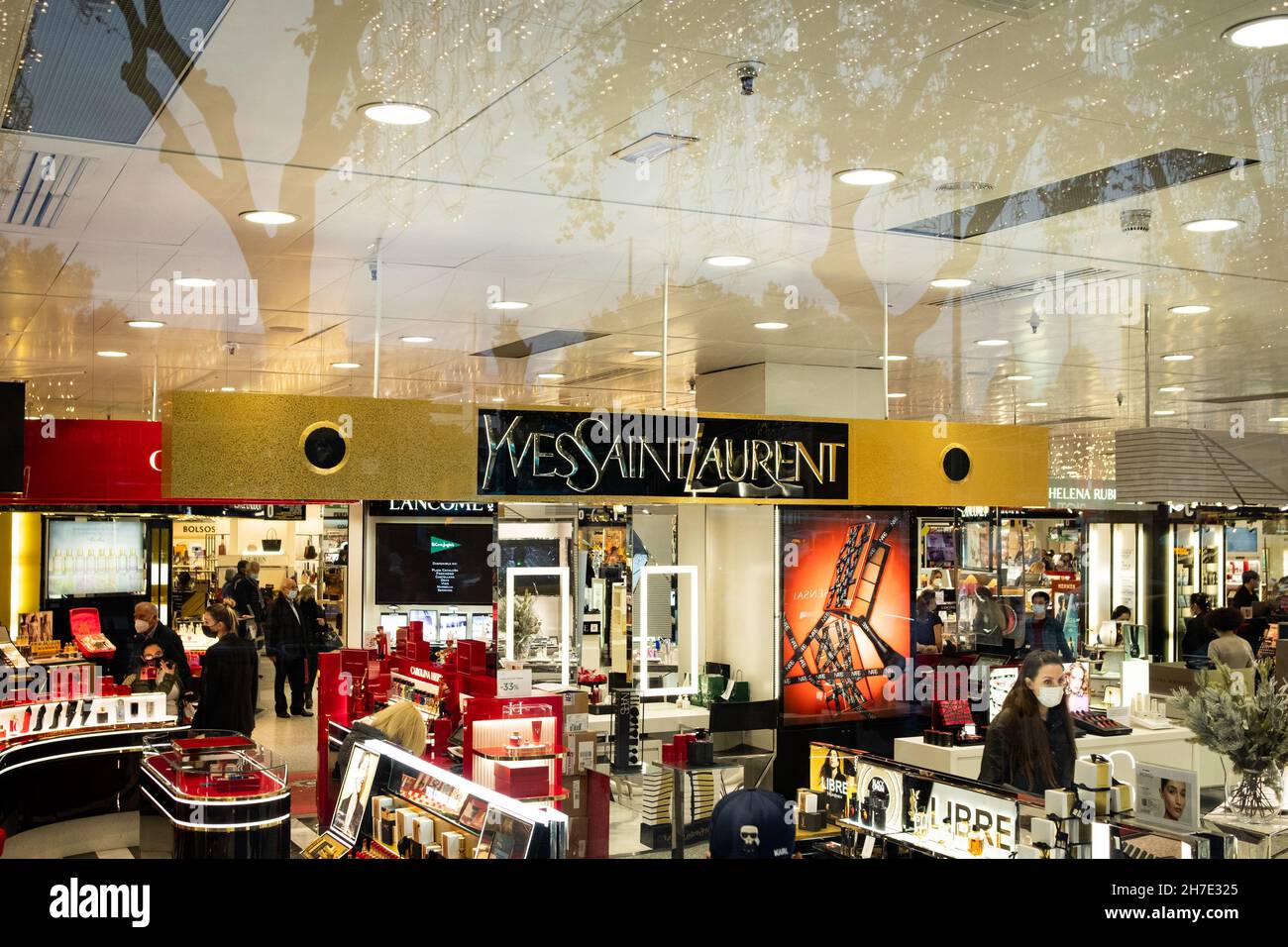 Yves Saint Laurent fashion luxury store in avenue Montaigne on
