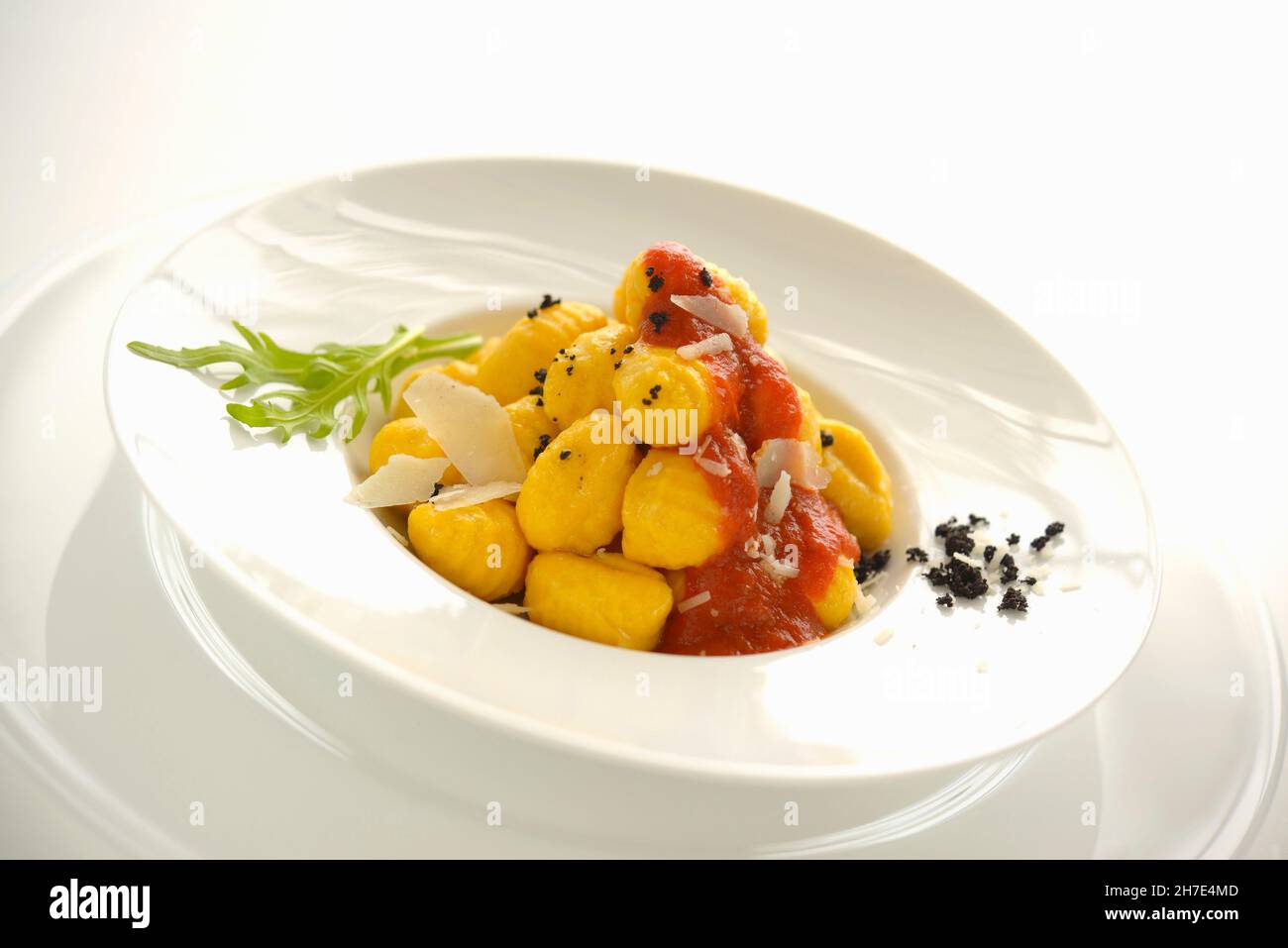 Gnocchis in tomato sauce Stock Photo Alamy