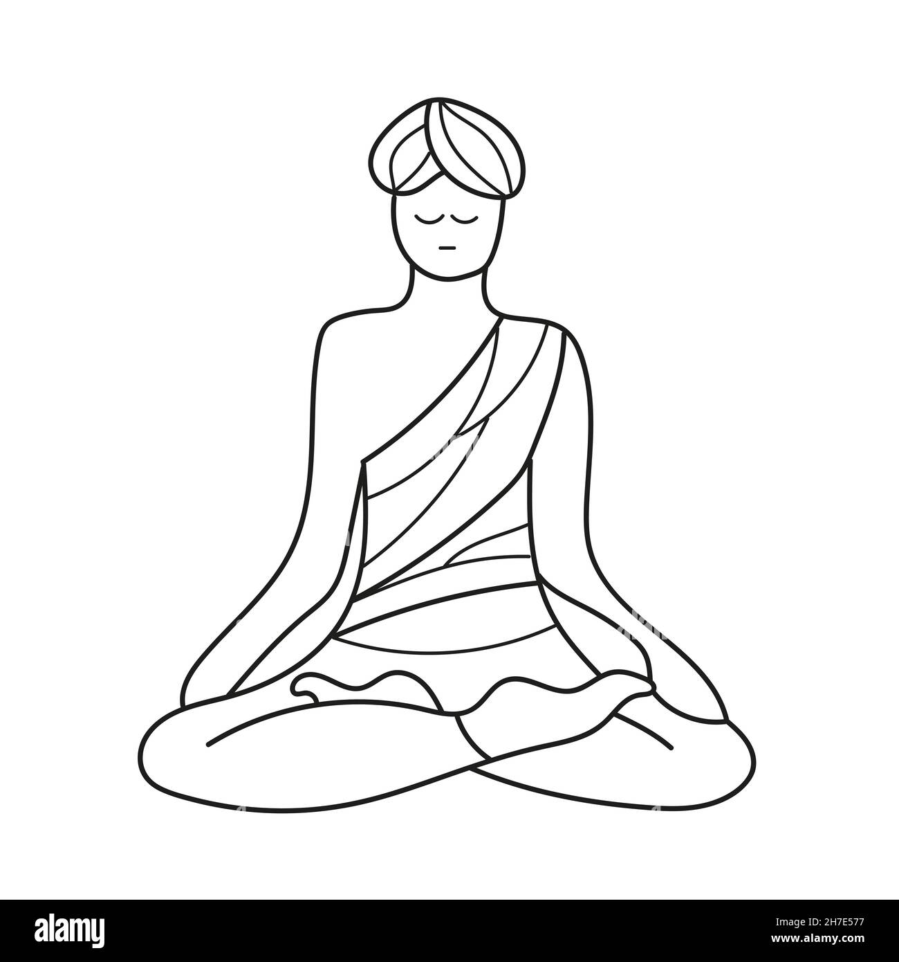 Young male in meditation pose Stock Vector Images - Page 2 - Alamy