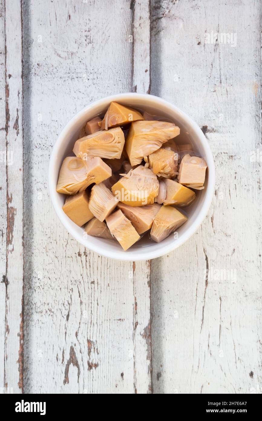Jackfruit preserved in brine (meat substitute Stock Photo Alamy