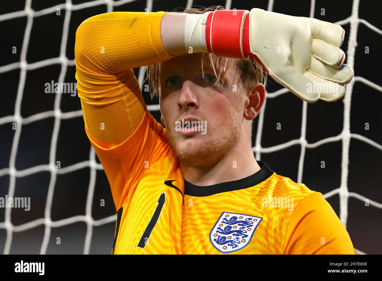 Jordan Pickford of England - England v Albania, FIFA 2022 World Cup  Qualifier - Group I, Wembley Stadium, London - 12th November 2021 Stock  Photo - Alamy