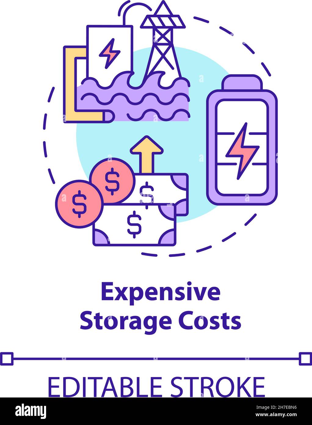 Expensive storage costs concept icon Stock Vector Image & Art Alamy