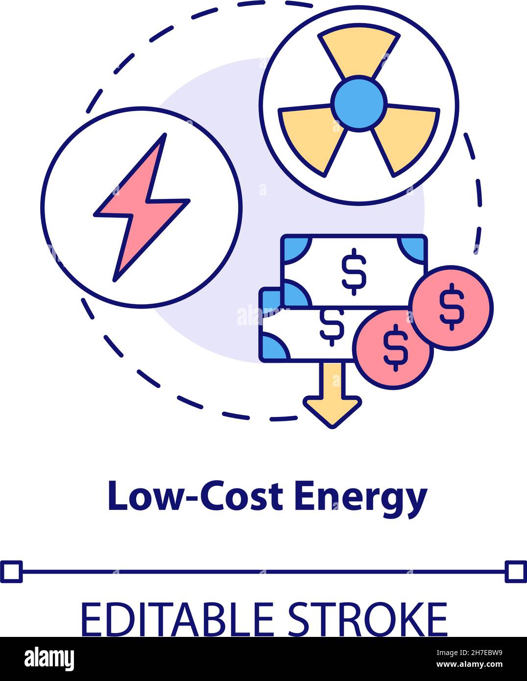 Lowcost energy concept icon Stock Vector Image & Art Alamy