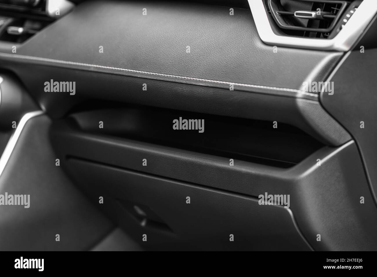 Car glove box compartment. Glove compartment of car Stock Photo Alamy