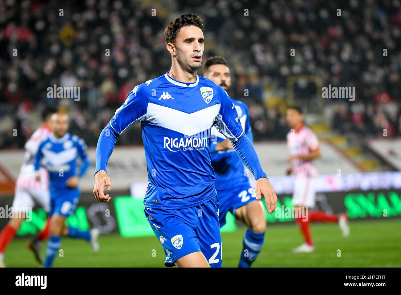 Stadio Romeo Menti, Vicenza, Italy, November 20, 2021, Massimo Bertagnoli (Brescia) portrait  during  LR Vicenza vs Brescia Calcio - Italian Football Stock Photo