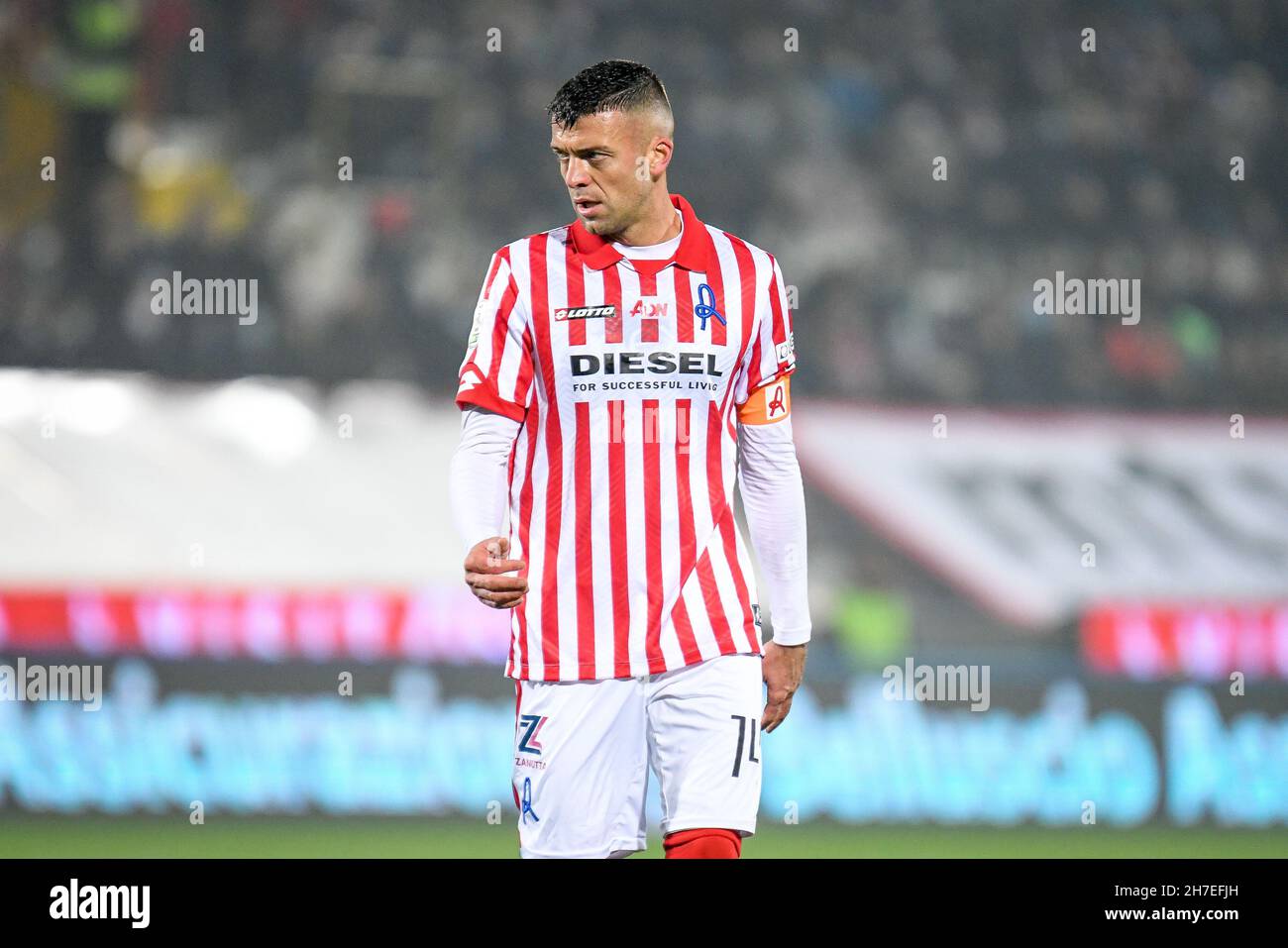 Stadio Romeo Menti, Vicenza, Italy, November 20, 2021, Emanuele Padella (Vicenza) portrait  during  LR Vicenza vs Brescia Calcio - Italian Football Ch Stock Photo