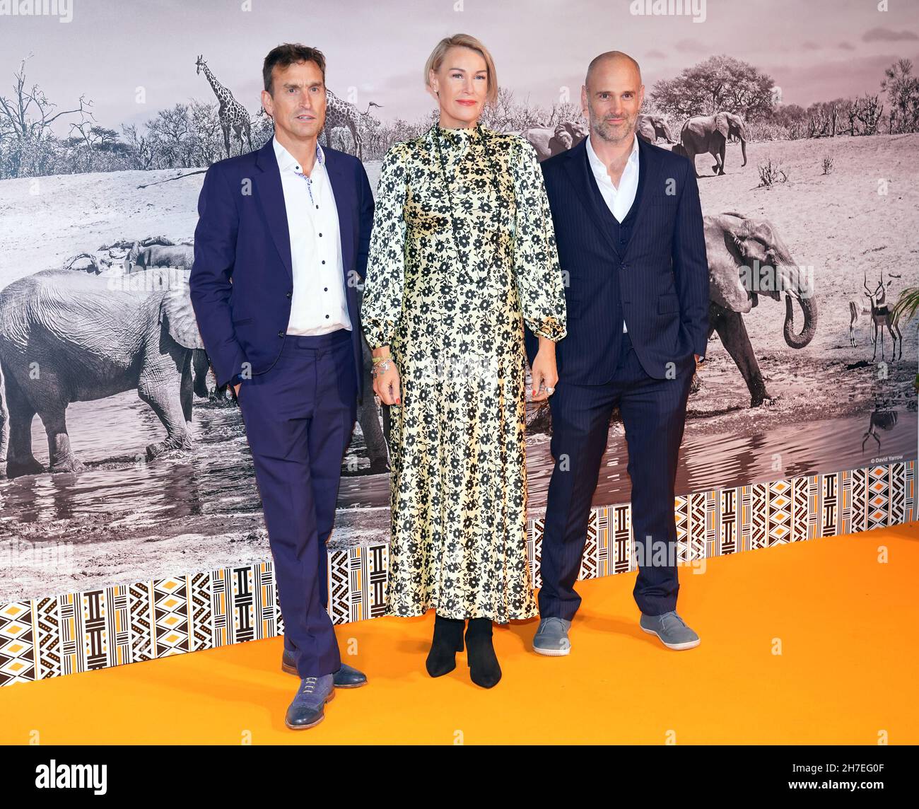 Kenton Cool, Jazz Black and Ed Stafford arrive to attend the Tusk Conservation Awards at the BFI Southbank in London. Picture date: Monday November 22, 2021. Stock Photo