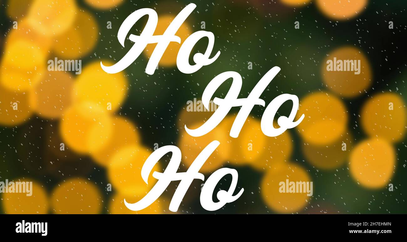 Ho Text Image of ho ho ho text at christmas over light spots Stock Photo - Alamy