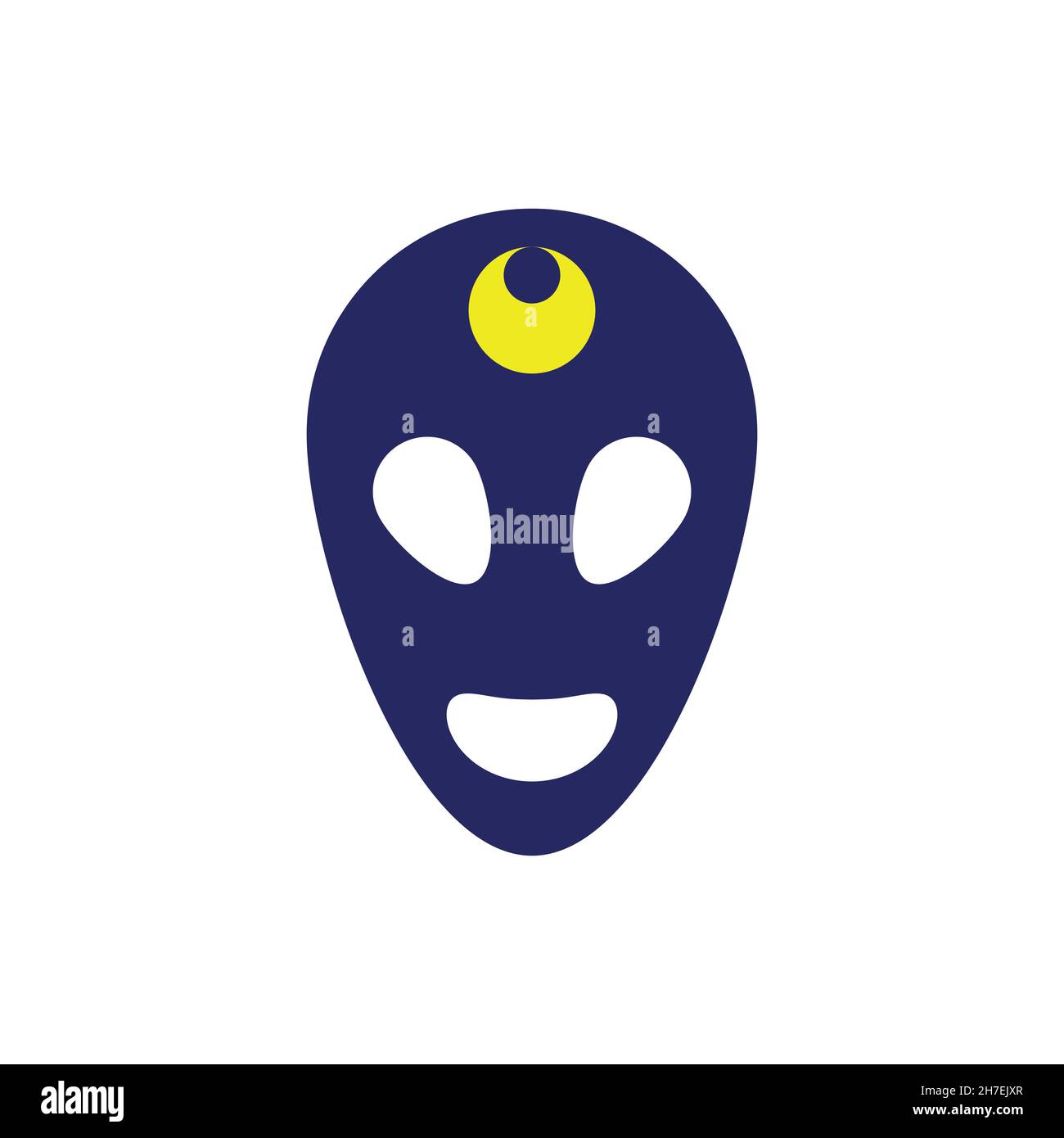 Alien icon. Space science symbol. Logo design element Stock Vector