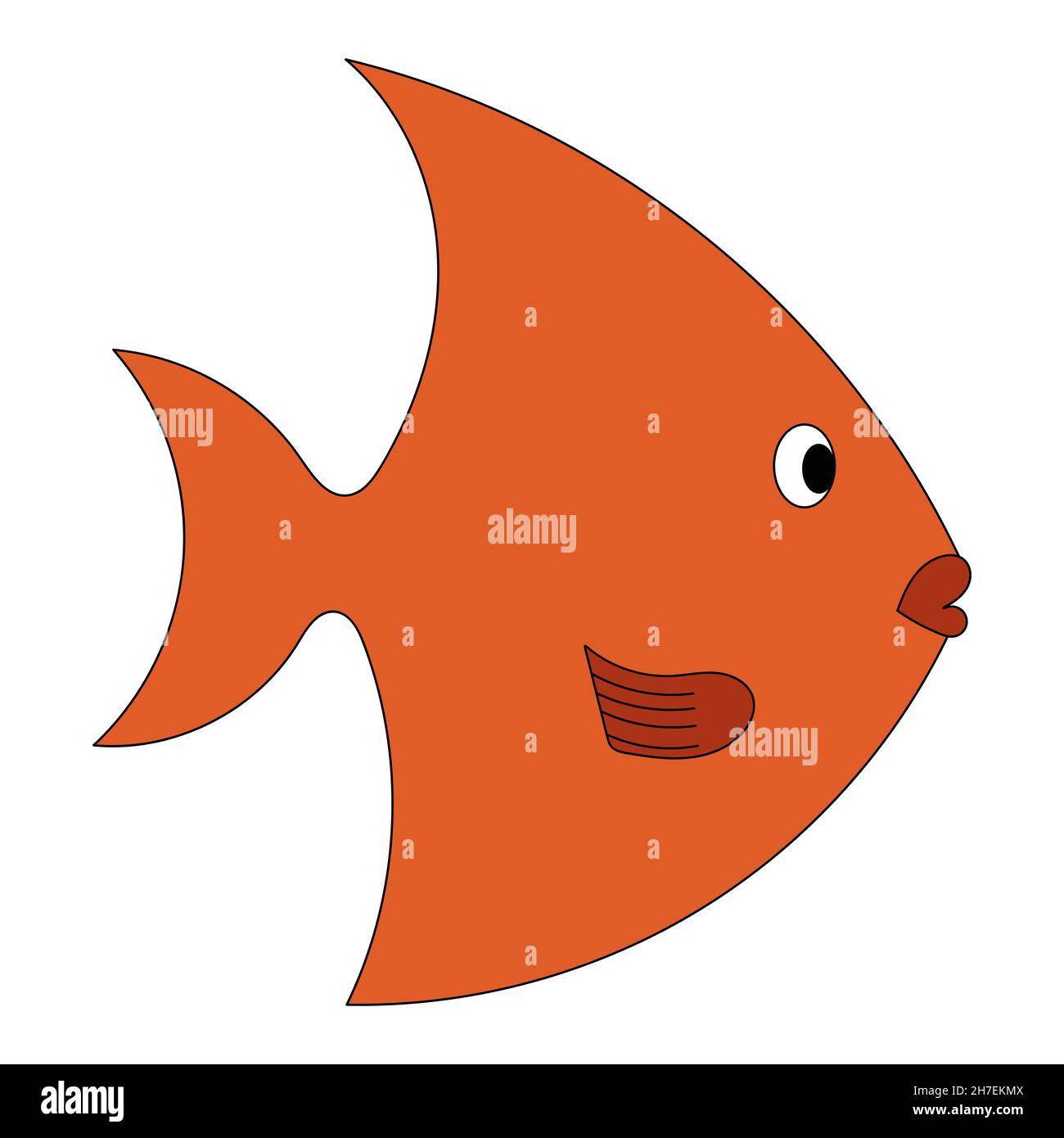 vector tropical fish with a pattern, color isolated Stock Vector Image ...
