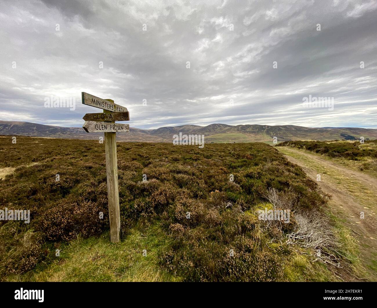The Minister's Path, Angus Glens, Scotland. Stock Photo