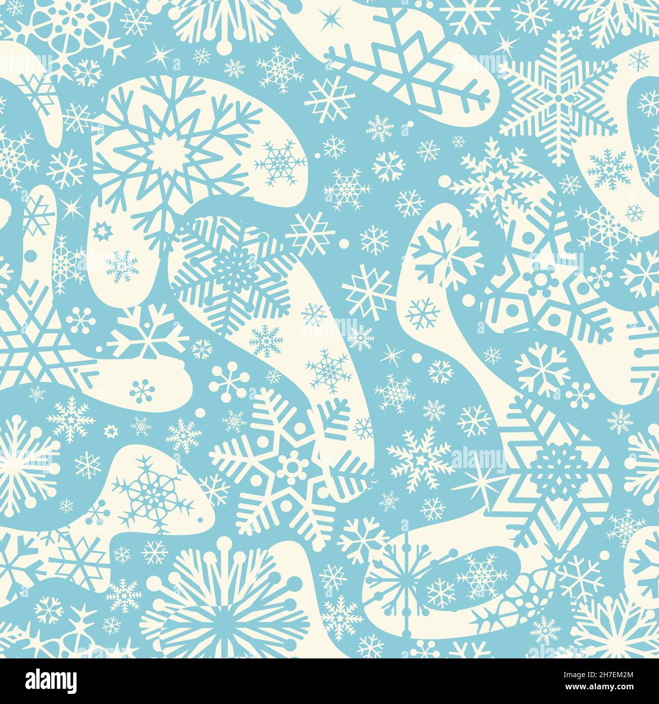 Winter snow seamless pattern. Christmas holiday pattern with dots and ...
