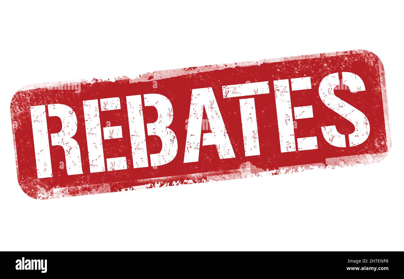 Rebates grunge rubber stamp on white background, vector illustration
