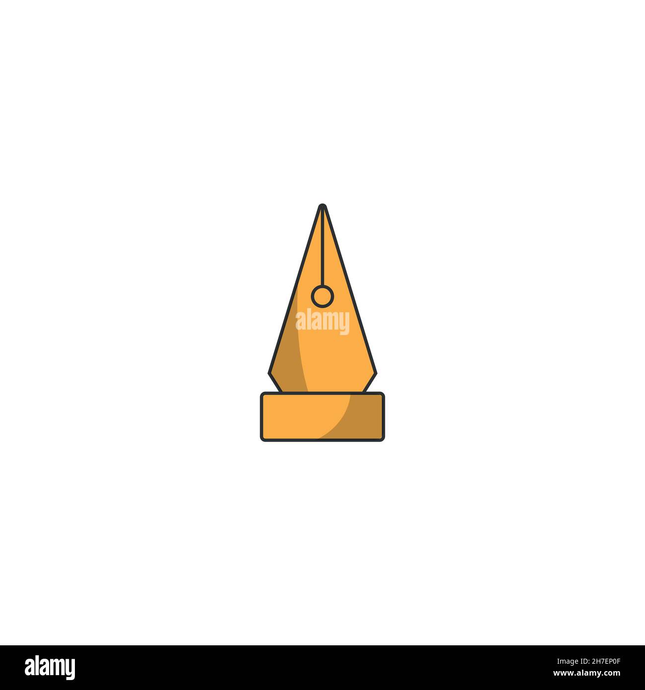 Pen tool flat icon. Illustration design tool button. Logo design element Stock Vector