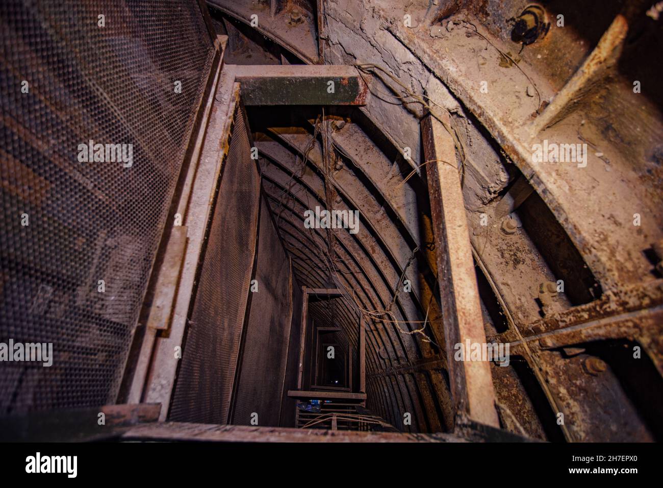 Old technical maintenance tunnel in the subway Stock Photo Alamy