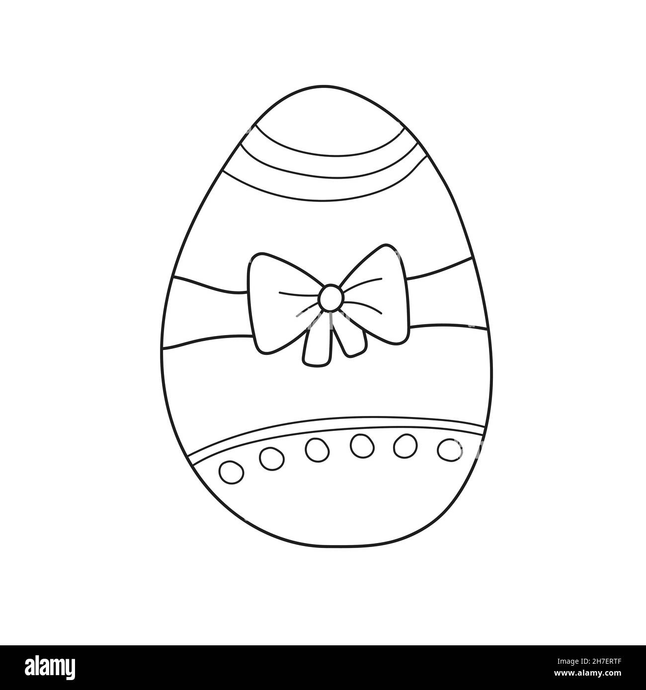 Simple coloring page. Decoration easter egg. Coloring book for Simple coloring page. Decoration easter egg. Coloring book for