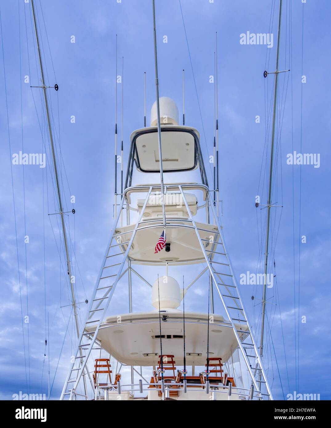 Top portion of a fishing boat Stock Photo