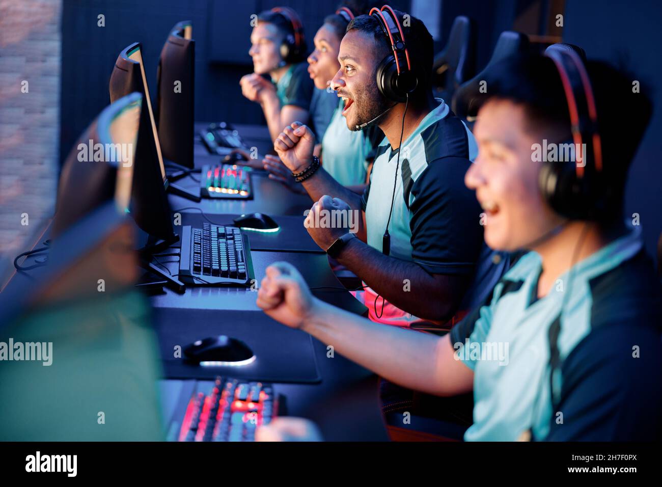 Esports, Competition, Gaming, Multiplayer, Live Streaming. Two Boys Playing  Online Video Game on Playstation. Two Editorial Photography - Image of  monitor, battle: 202411757