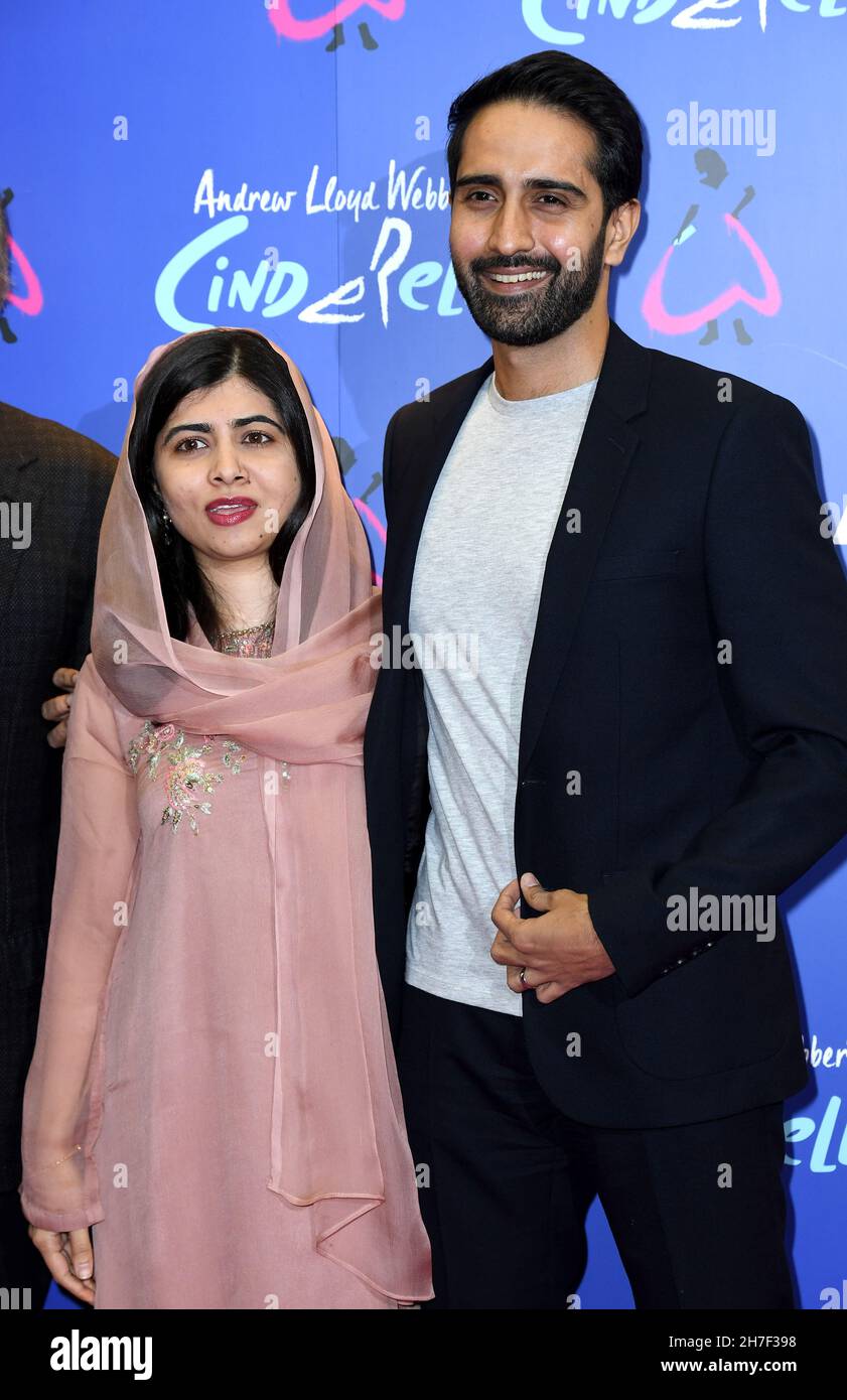 November 22nd, 2021, London, UK. Malala Yousafzai and husband Asser