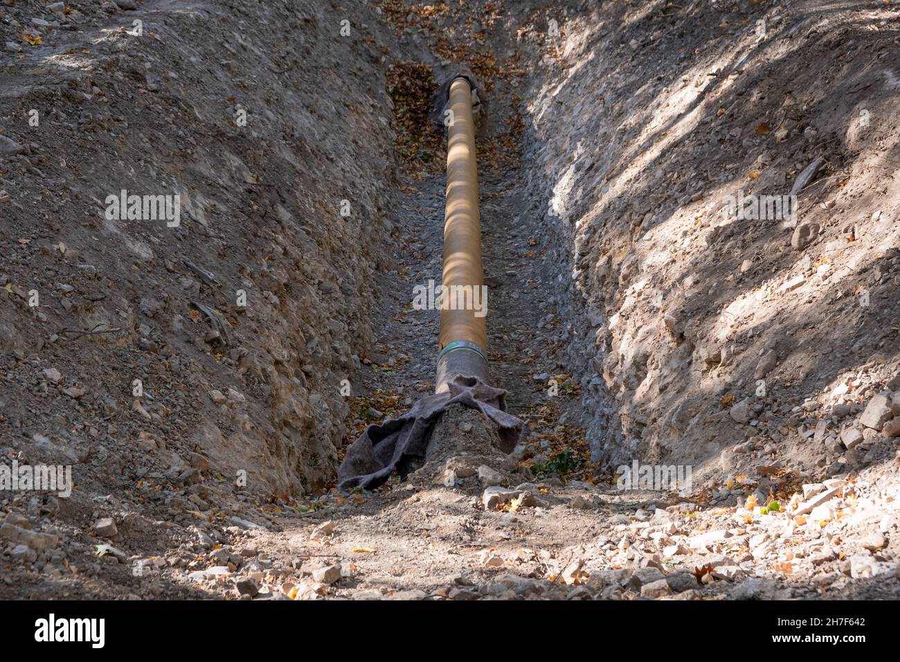 Propane gas communications infrastructure is buried underground. Gas or