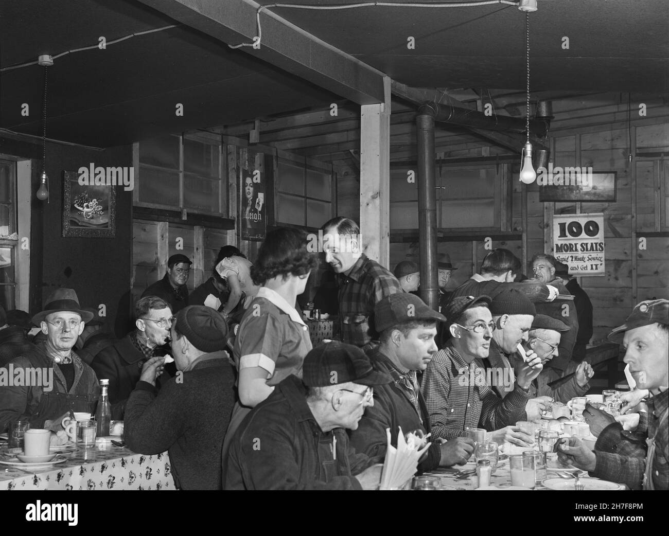 Shipyard Workers eating Lunch at the Star Lunch, Bath, Maine, USA, Jack