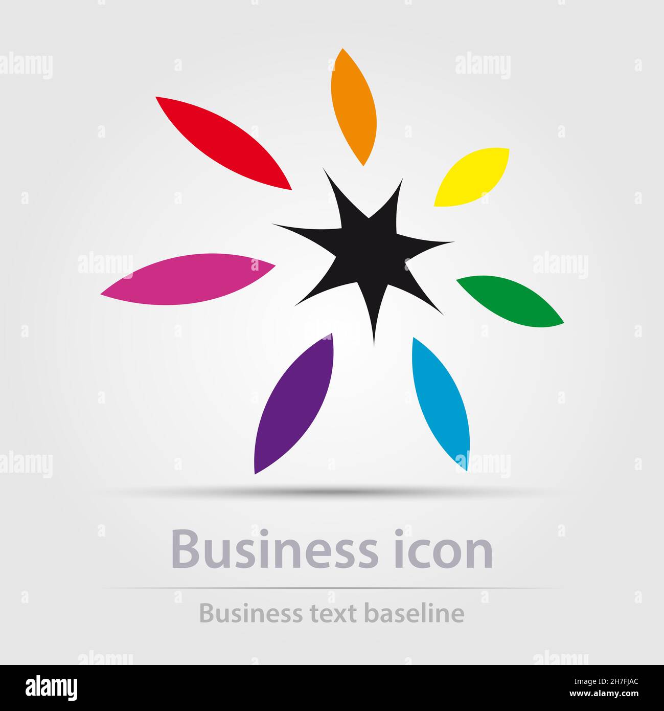 Originally designed color abstract vector business icon for creative design tasks Stock Vector
