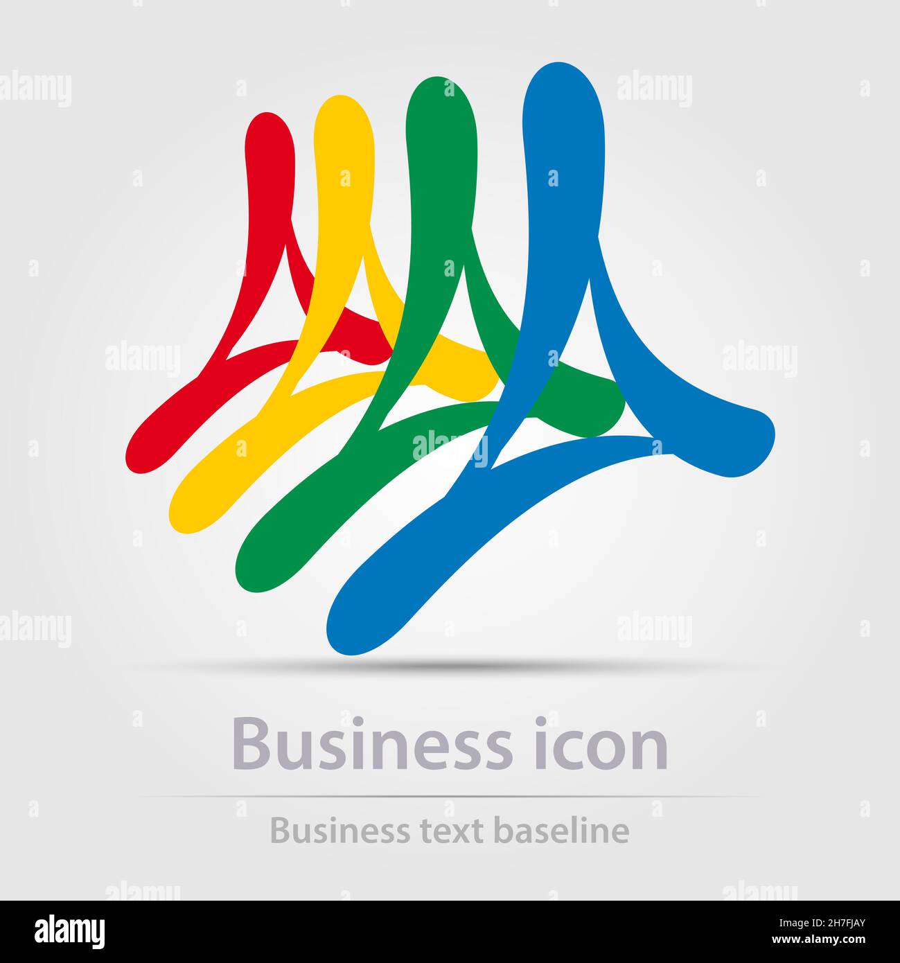 Originally designed color abstract vector business icon for creative design tasks Stock Vector
