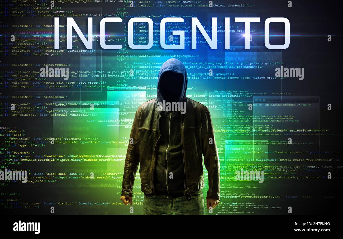 Hacker Code. No Backround Faceless hacker on code background Stock Photo - Alamy