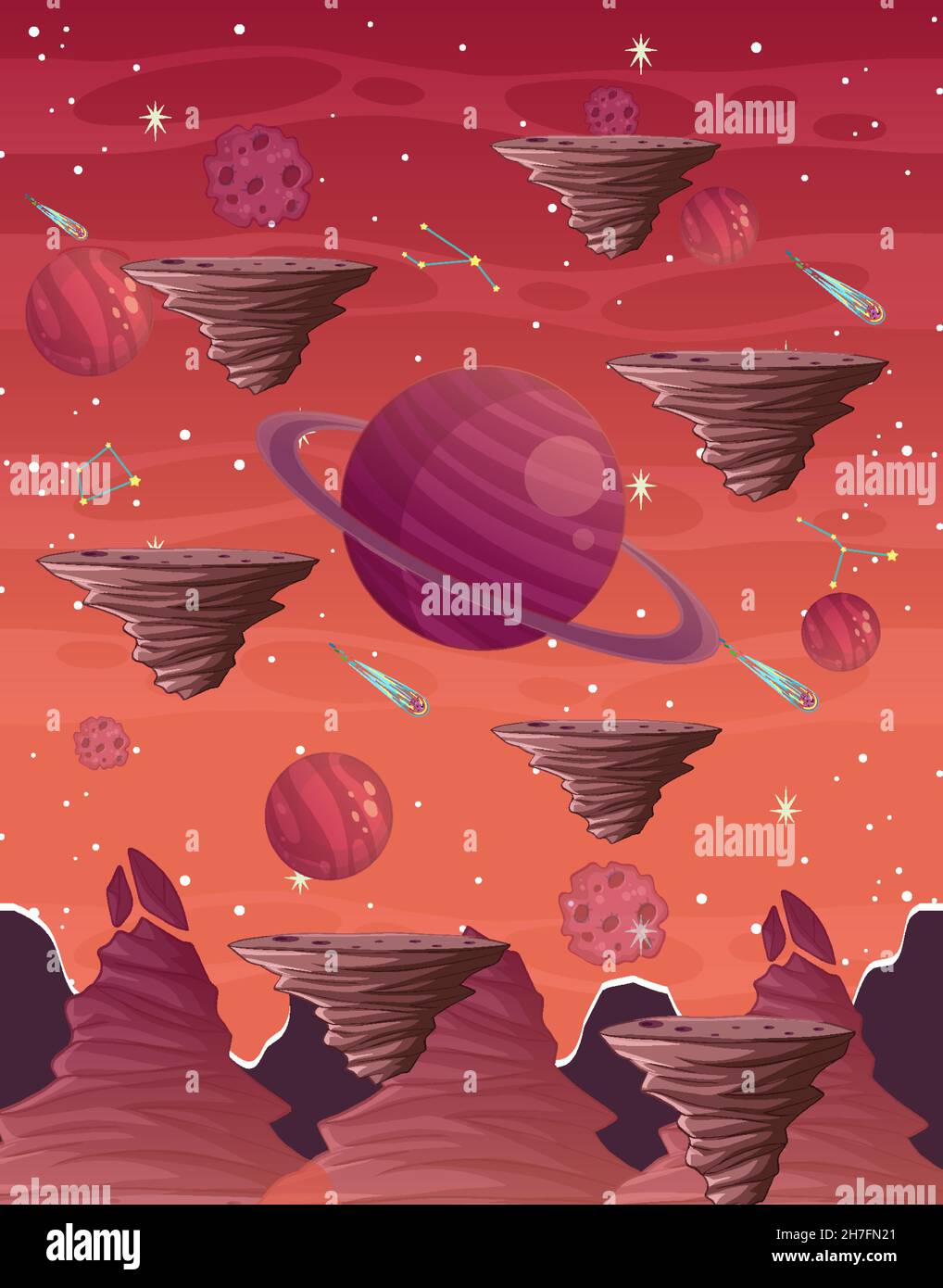 Fantasy Galaxy Space Background illustration Stock Vector Image & Art ...