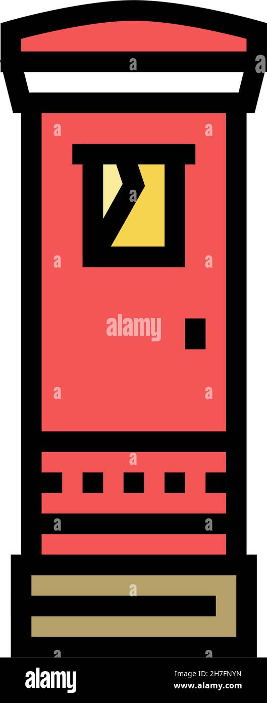 postbox construction color icon vector illustration Stock Vector Image ...
