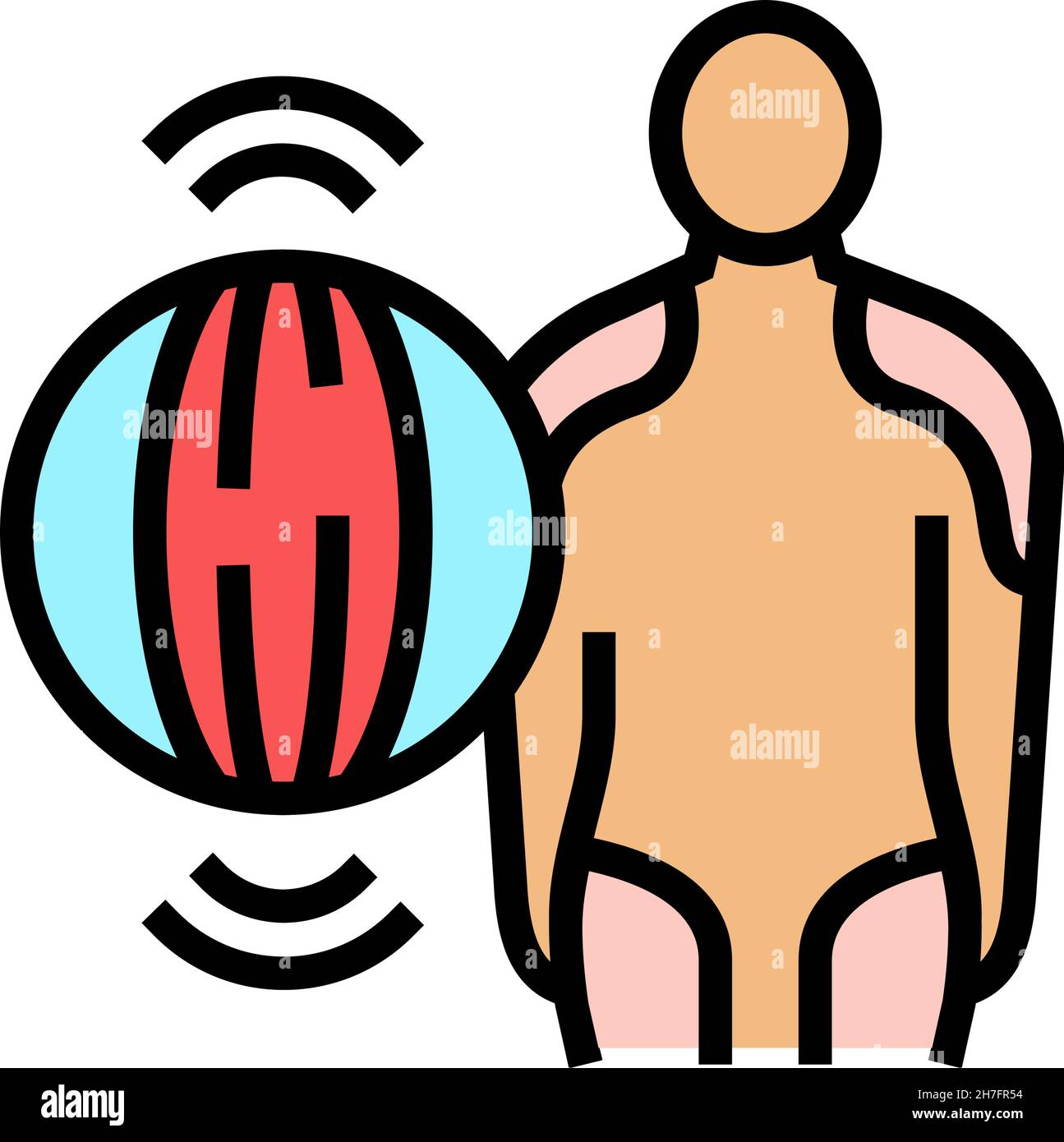 polymyositis muscle problem color icon vector illustration Stock Vector ...