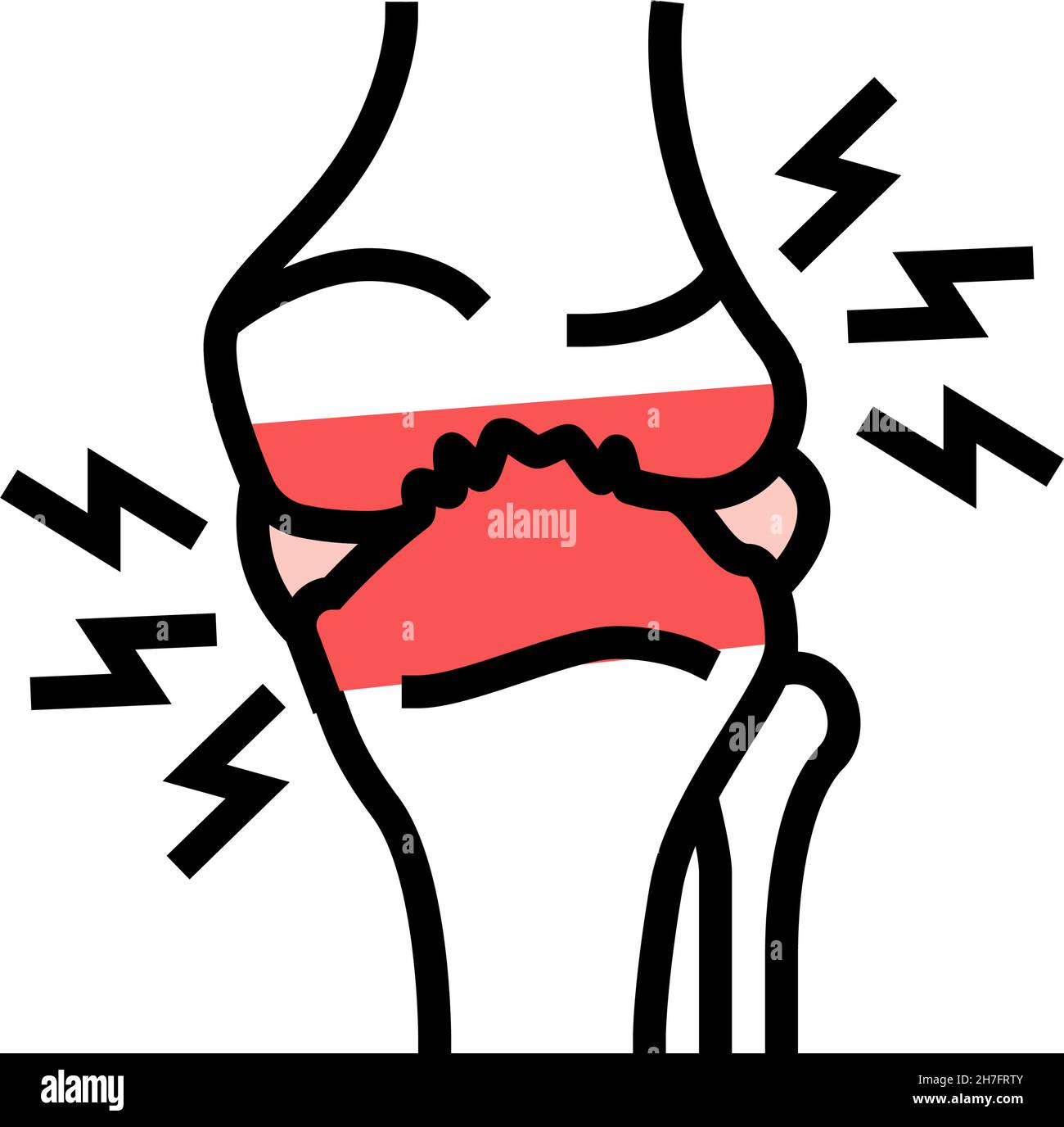 osteoarthritis health problem color icon vector illustration Stock ...