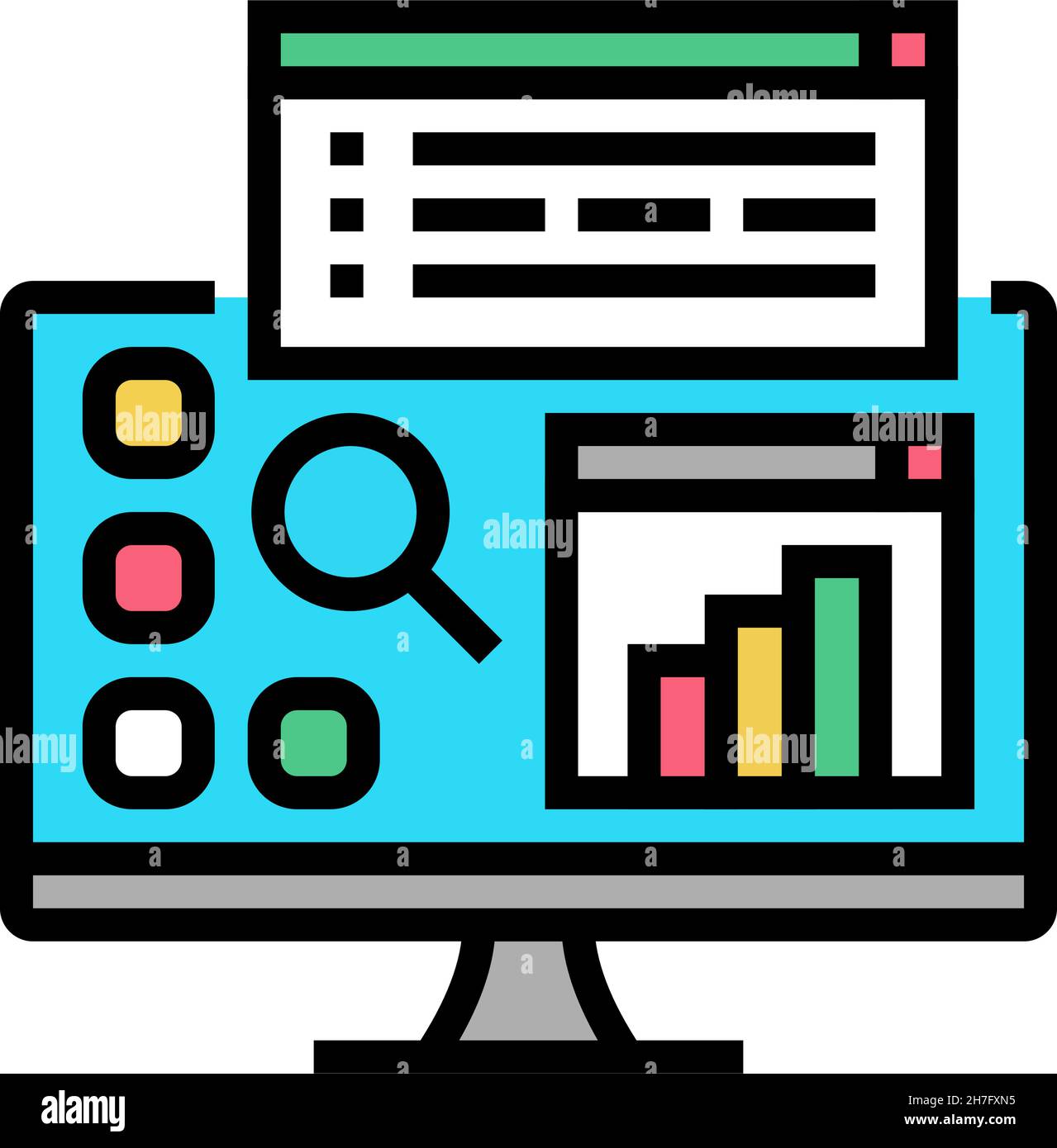 desktop applications color icon vector illustration Stock Vector Image ...