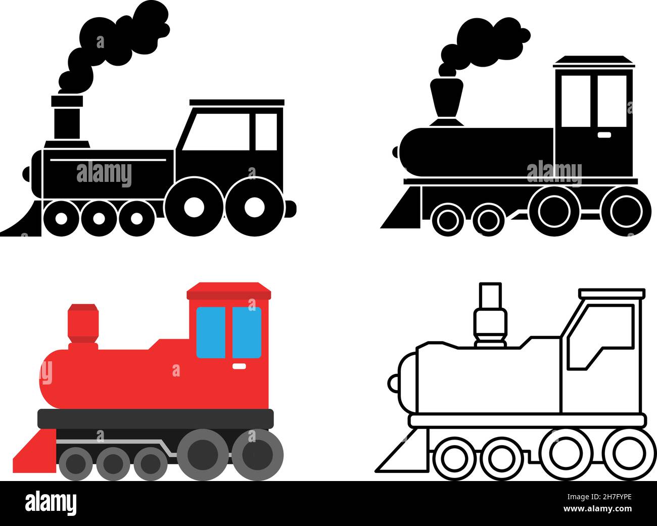 Steam train road sign Stock Vector Images - Alamy