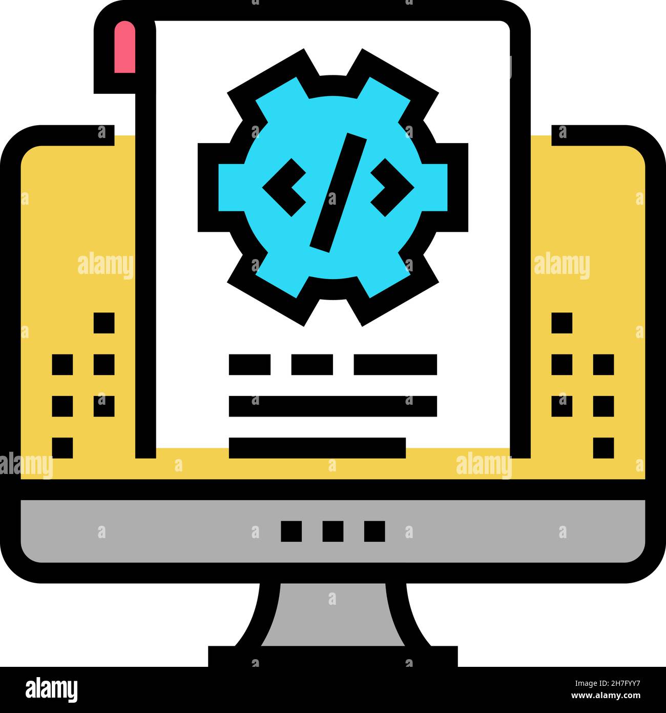 color outlined code for easier coding and finding of scripts