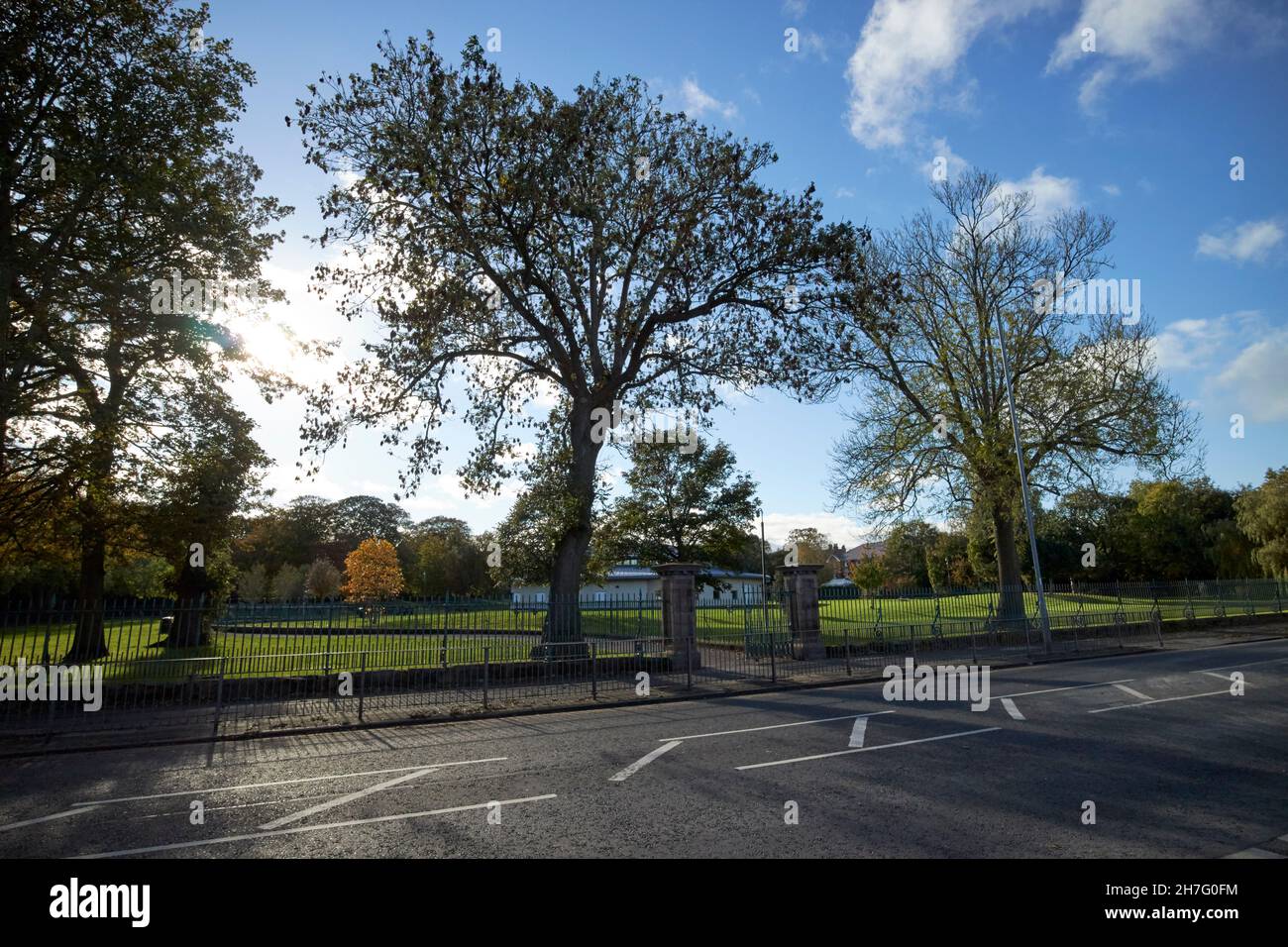 birkenhead park and visitor centre from park road north the wirrall merseyside uk Stock Photo