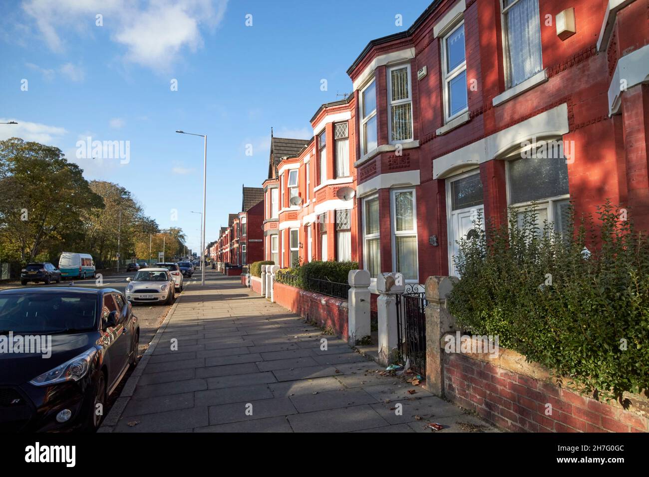 old houses on park road north a553 birkenhead park the wirrall