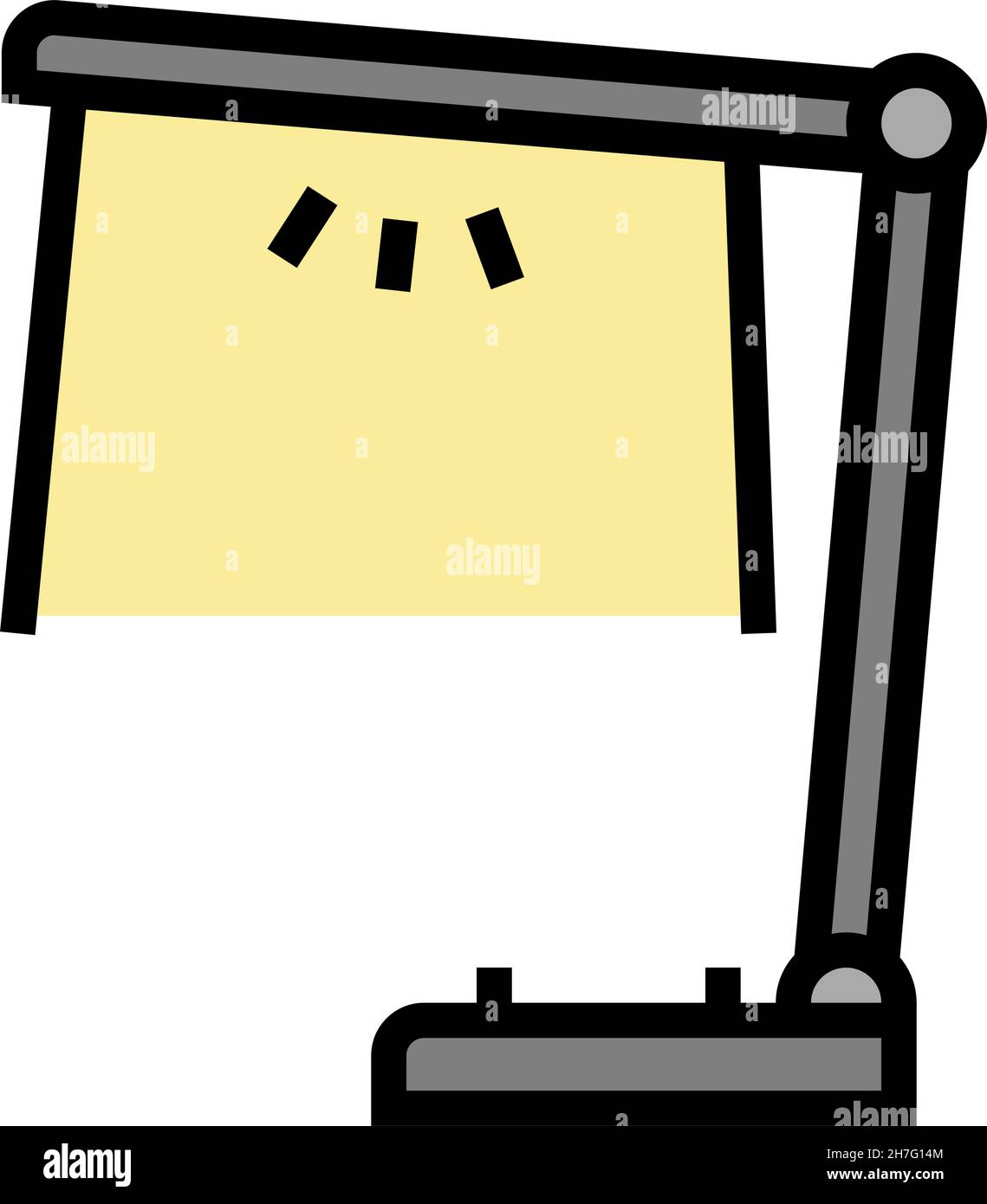 wide led desk lamp color icon vector illustration Stock Vector Image ...