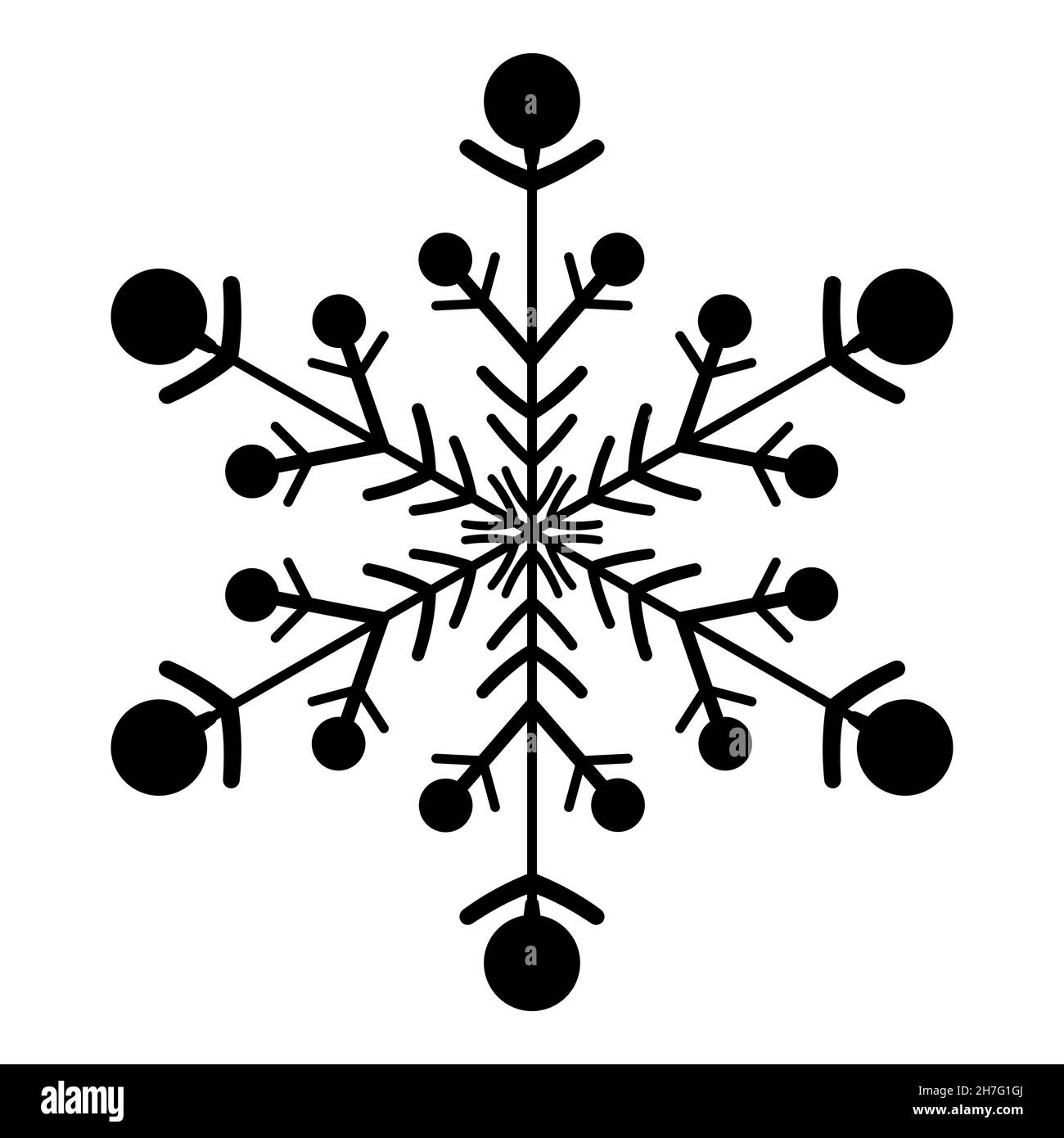 Snowflake icon. Isolated on white background. Vector Stock Vector Image ...