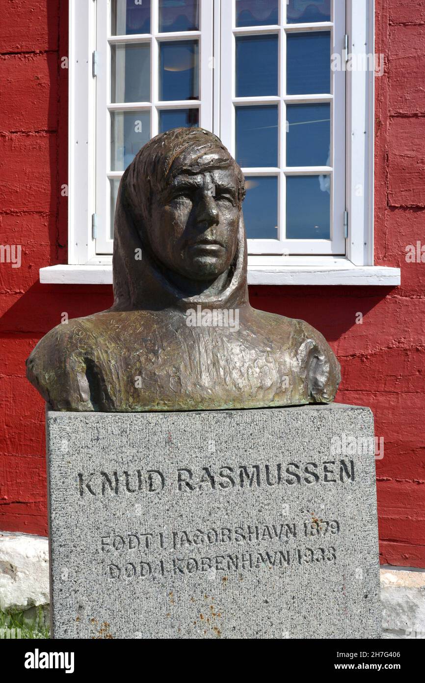 Map Knud Rasmussen DENMARK. GREENLAND. WEST COAST. THE MUSEUM OF KNUD RASMUSSEN, DANISH ...