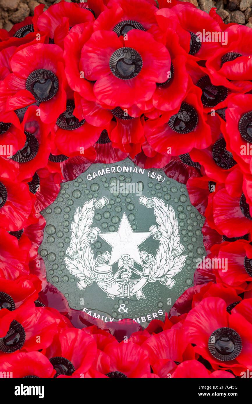 Polish war memorial in the village of Douglas, south Lanarkshire, Scotland Stock Photo