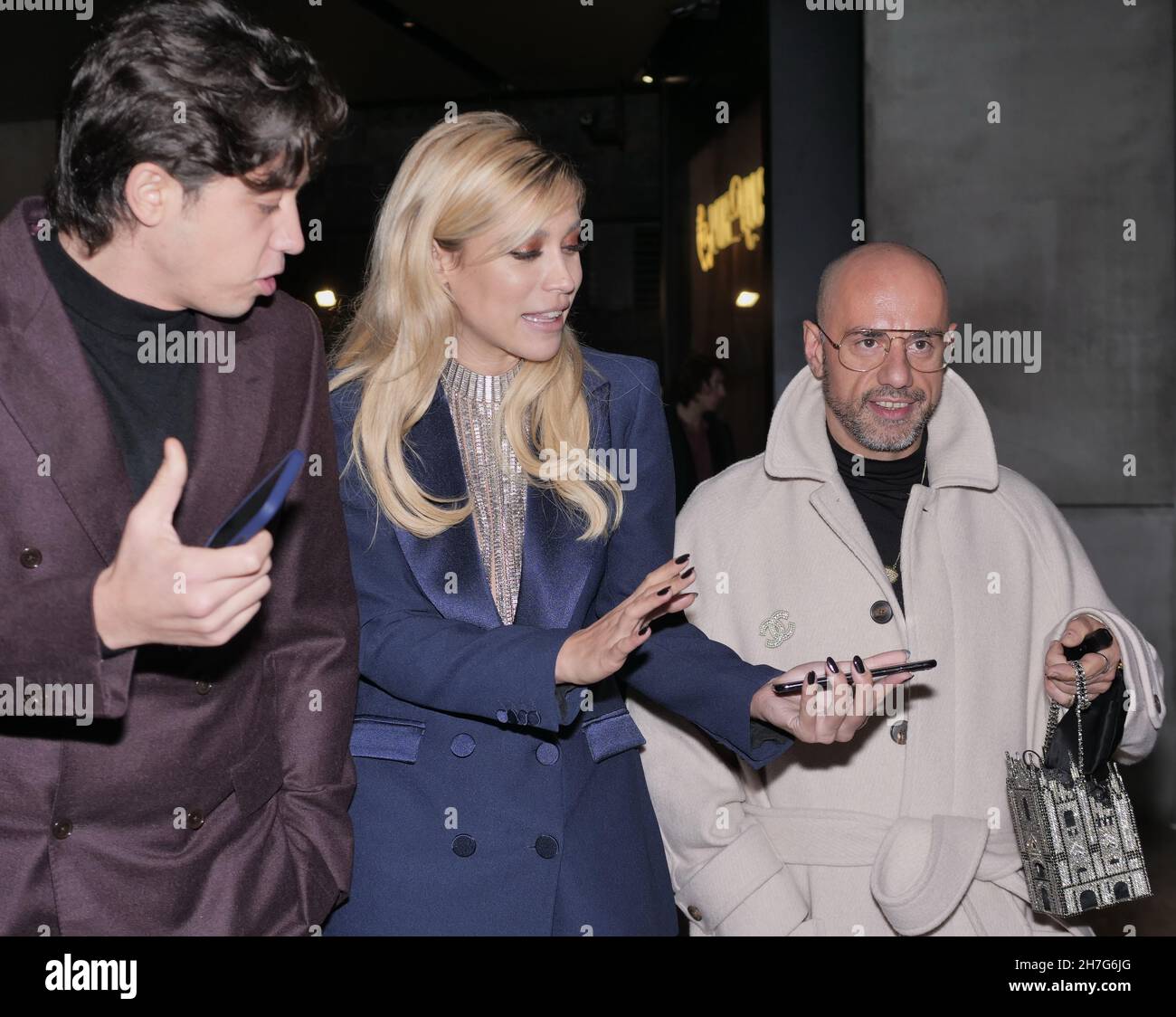 Ludovica Frasca at the premiere of the film House of Gucci with numerous Italian and international guests including the protagonist lady Gaga Stock Photo