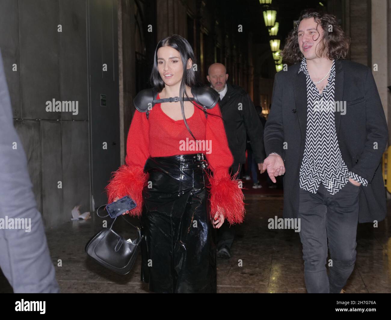 Gala evening at the premiere of the film House of Gucci with numerous Italian and international guests including the protagonist lady Gaga Stock Photo