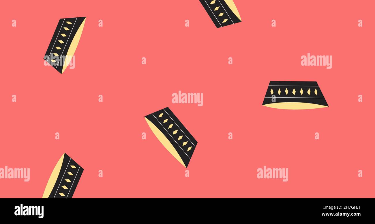 Image of cupcakes falling on pink background Stock Photo Alamy